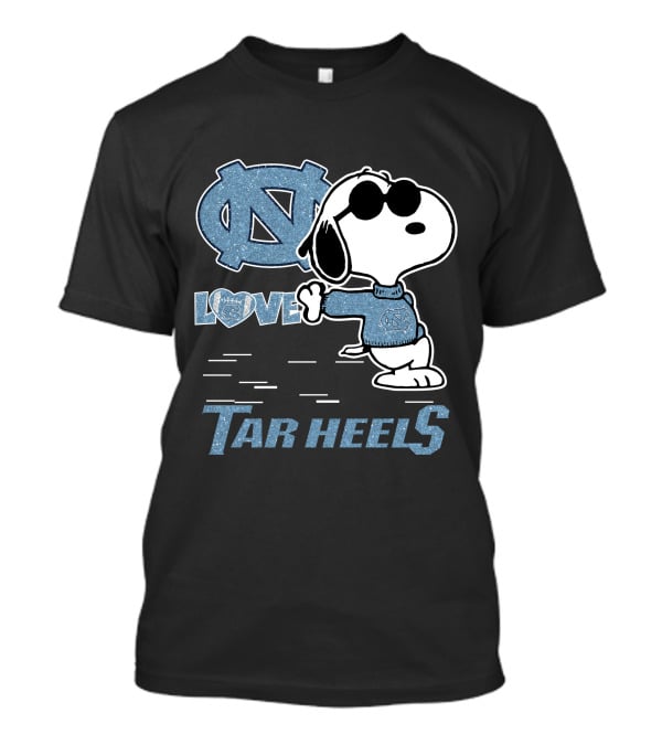 Snoopy Love North Carolina Tar Heels Peanuts Fan T-Shirt