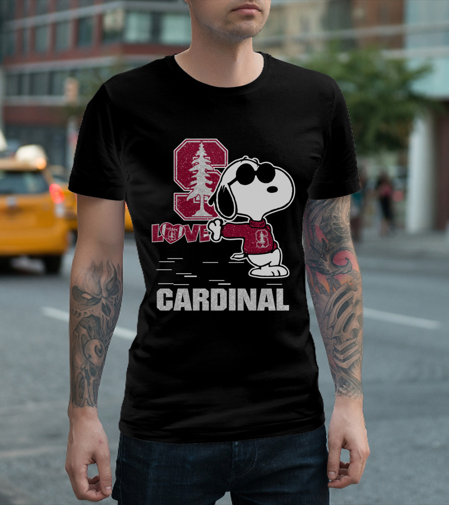 Snoopy Stanford Cardinal Love T-Shirt