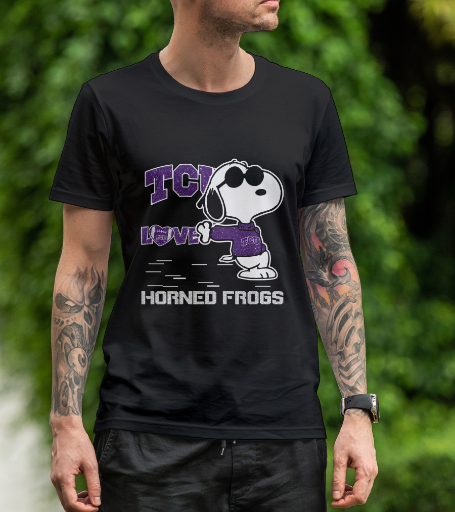TCU Love Snoopy Horned Frogs T-Shirt
