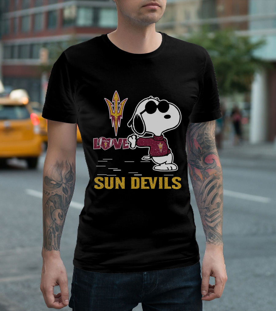 Snoopy Love Sun Devils T-Shirt