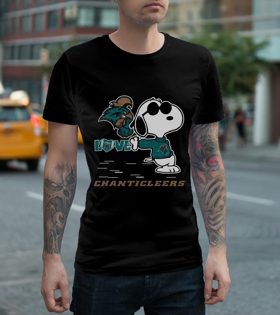 Snoopy Love Coastal Carolina Chanticleers T-Shirt