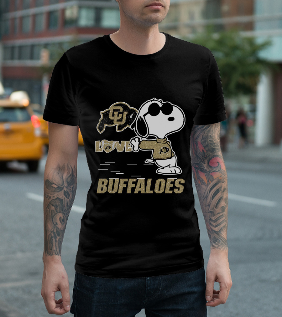 Snoopy CU Buffaloes Love T-Shirt