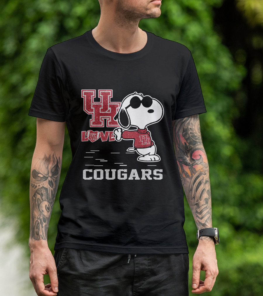 Snoopy UH Love Cougars T-Shirt