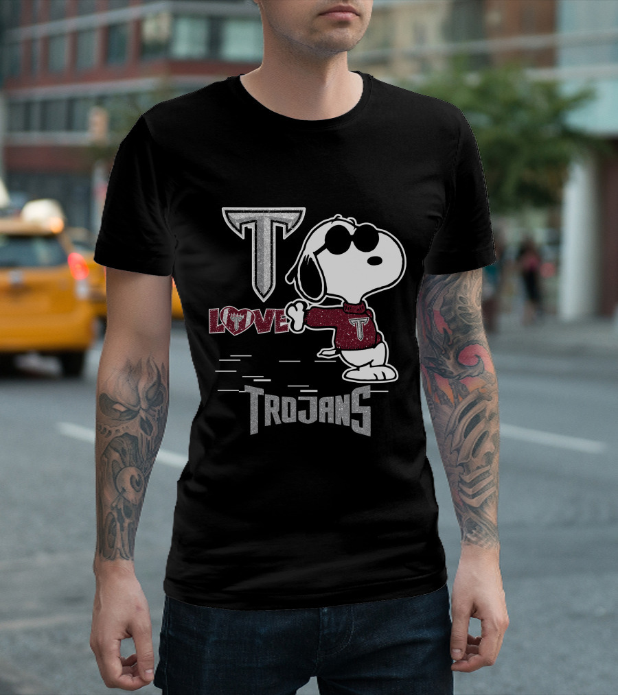 Snoopy Love T Troy Trojans T-Shirt
