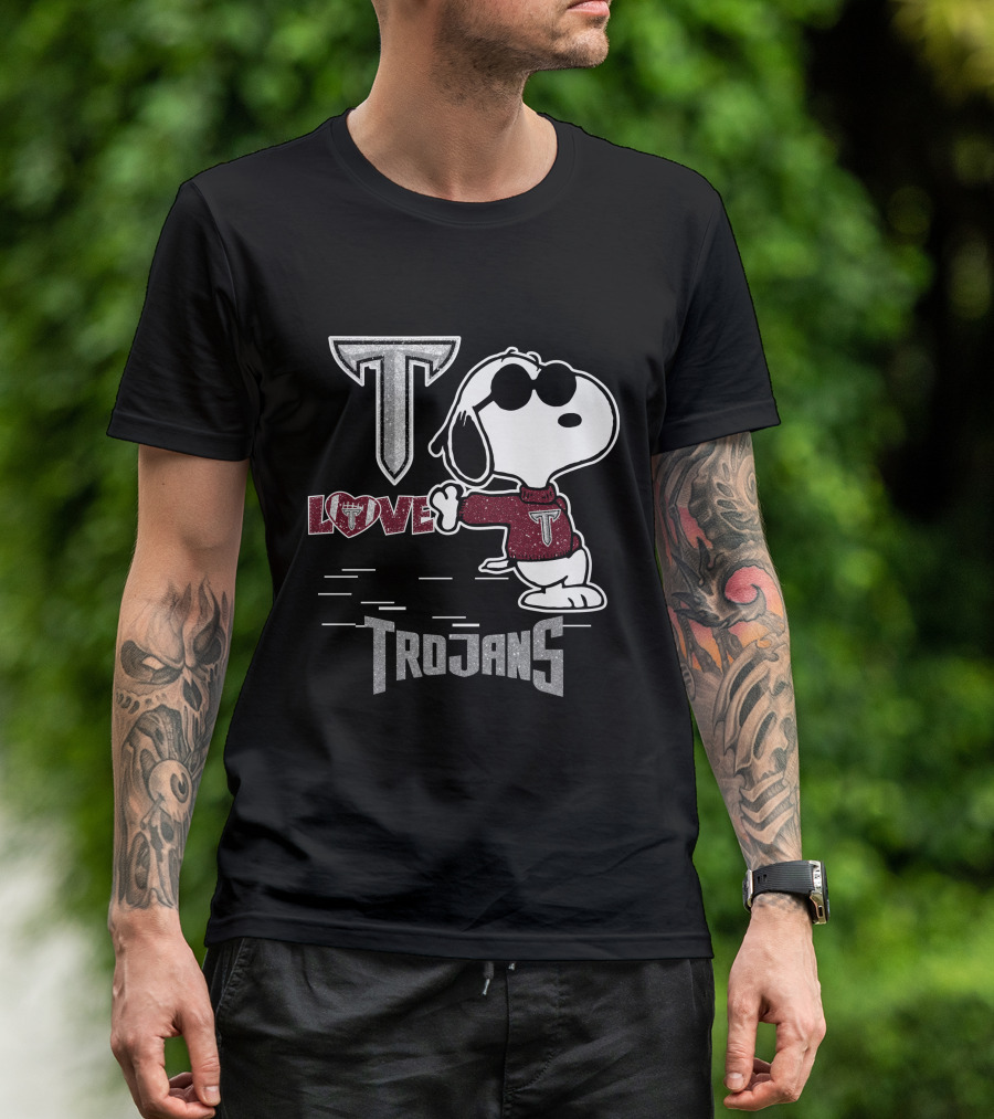 Snoopy Love T Troy Trojans T-Shirt