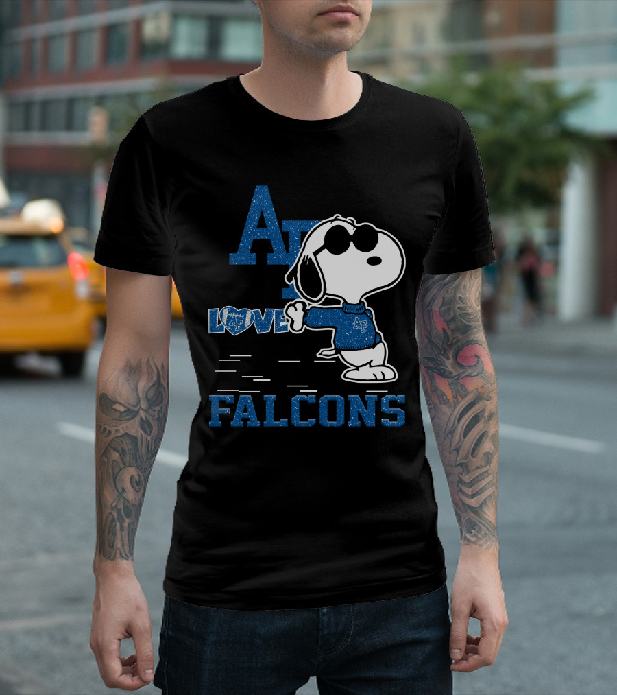 Snoopy Love Air Force Falcons AF Peanuts T-Shirt