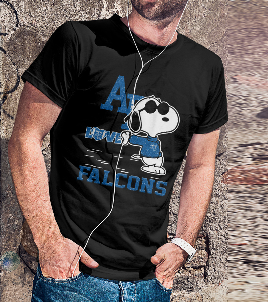 Snoopy Love Air Force Falcons AF Peanuts T-Shirt