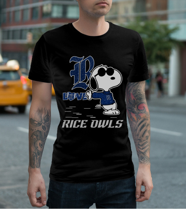 Snoopy Rice Owls Love T-Shirt