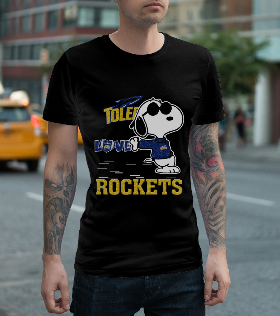 Snoopy Love Toledo Rockets T-Shirt