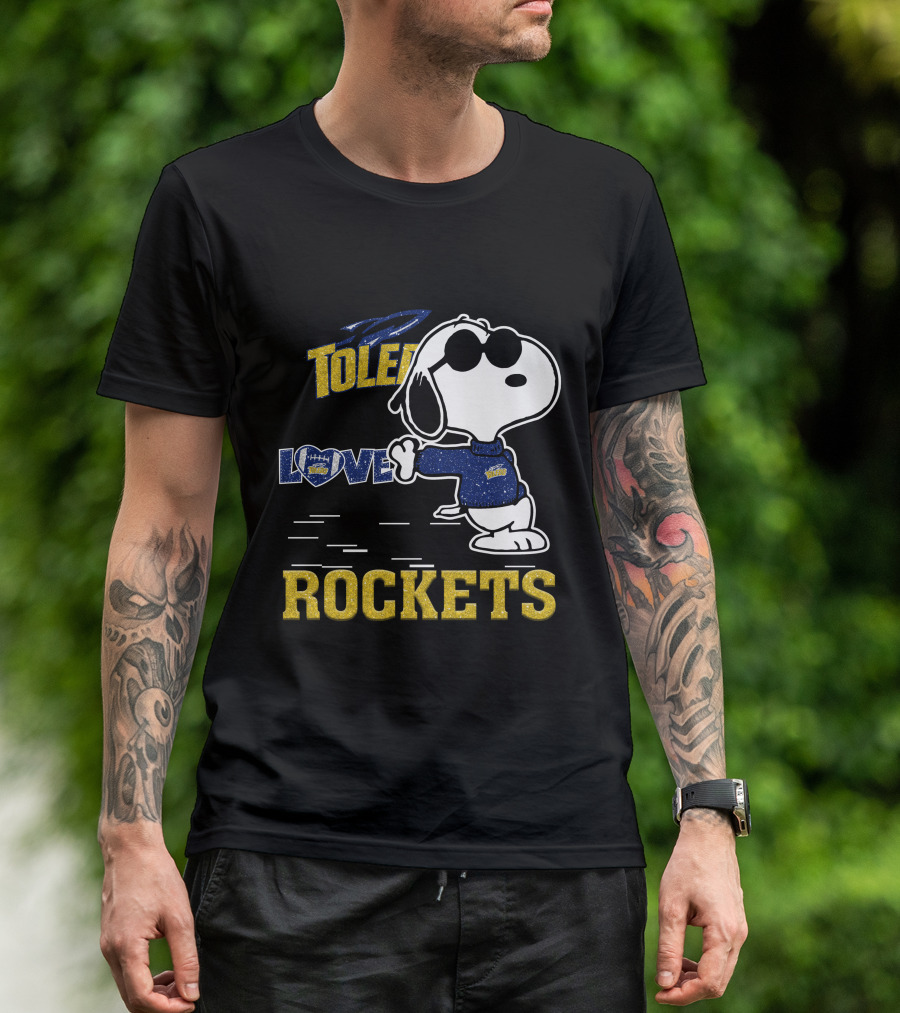 Snoopy Love Toledo Rockets T-Shirt