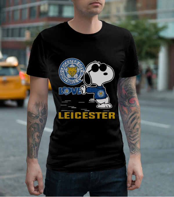 Snoopy Love Leicester City Football Club T-Shirt