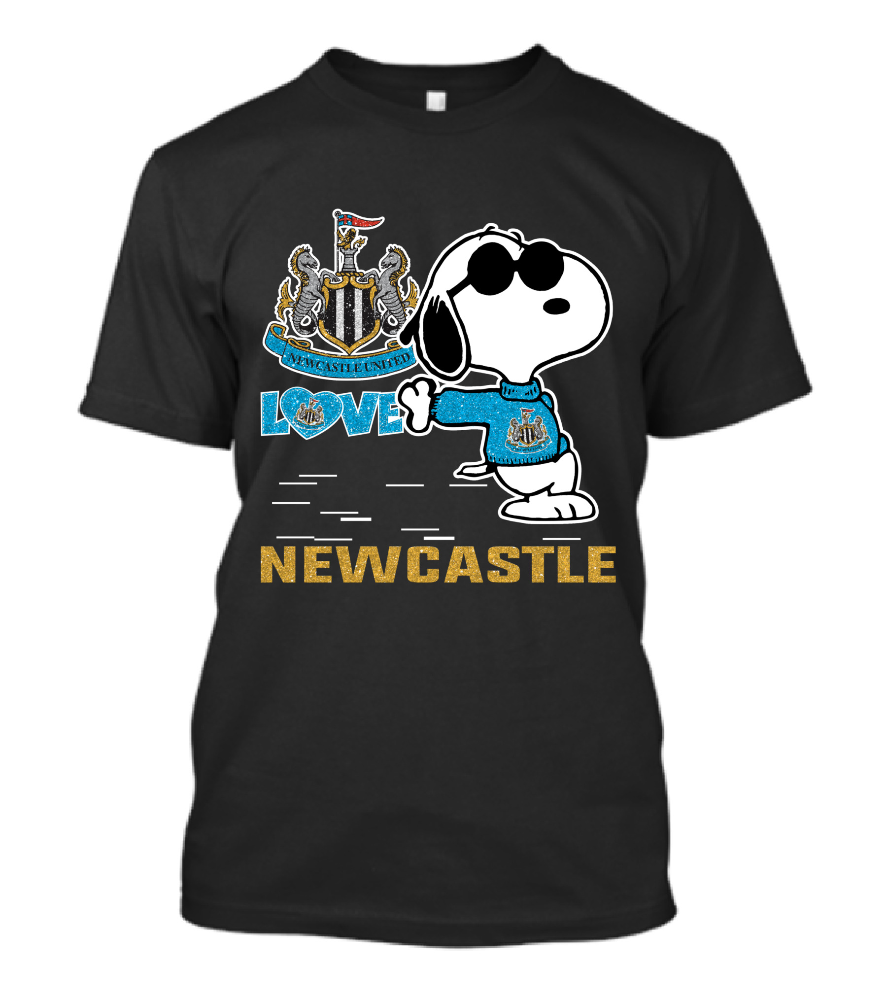 Snoopy Love Newcastle United Football Club T-Shirt