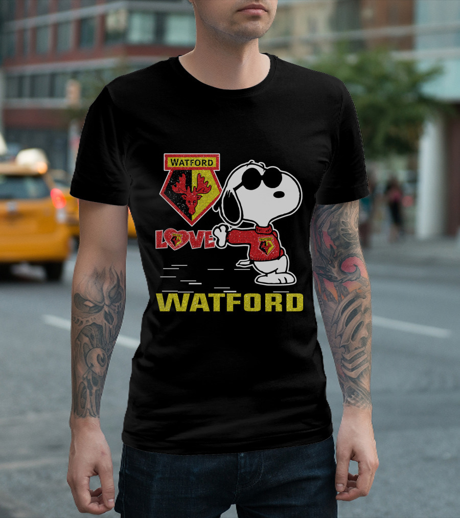Snoopy Love Watford Fc Football Fan T-Shirt