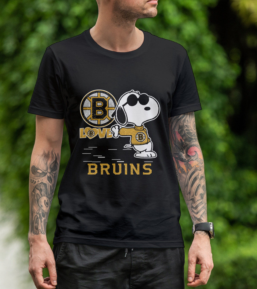 Snoopy Love Bruins Boston T-Shirt