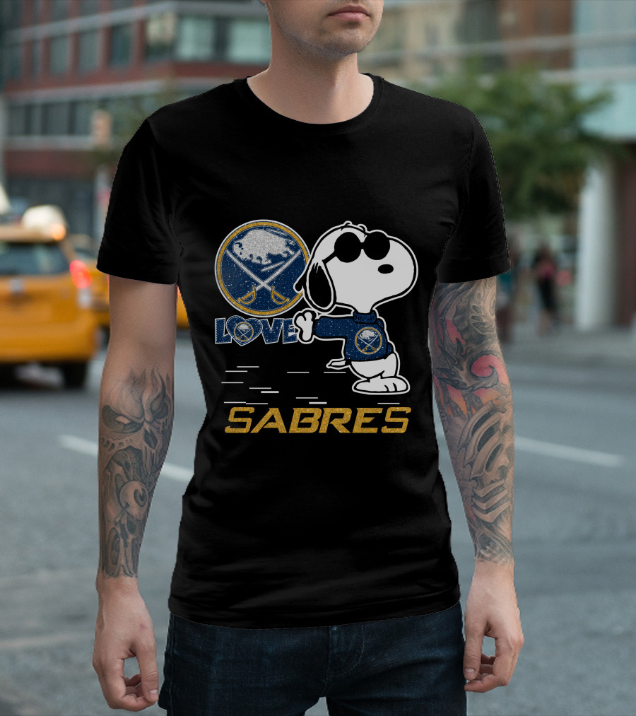 Snoopy Love Buffalo Sabres Hockey T-Shirt