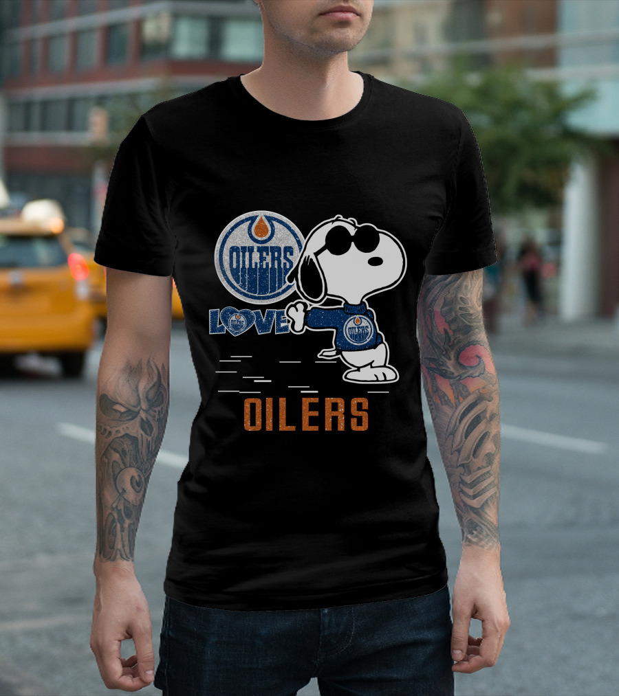 Snoopy Edmonton Oilers Love T-Shirt