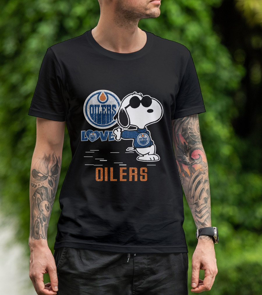 Snoopy Edmonton Oilers Love T-Shirt