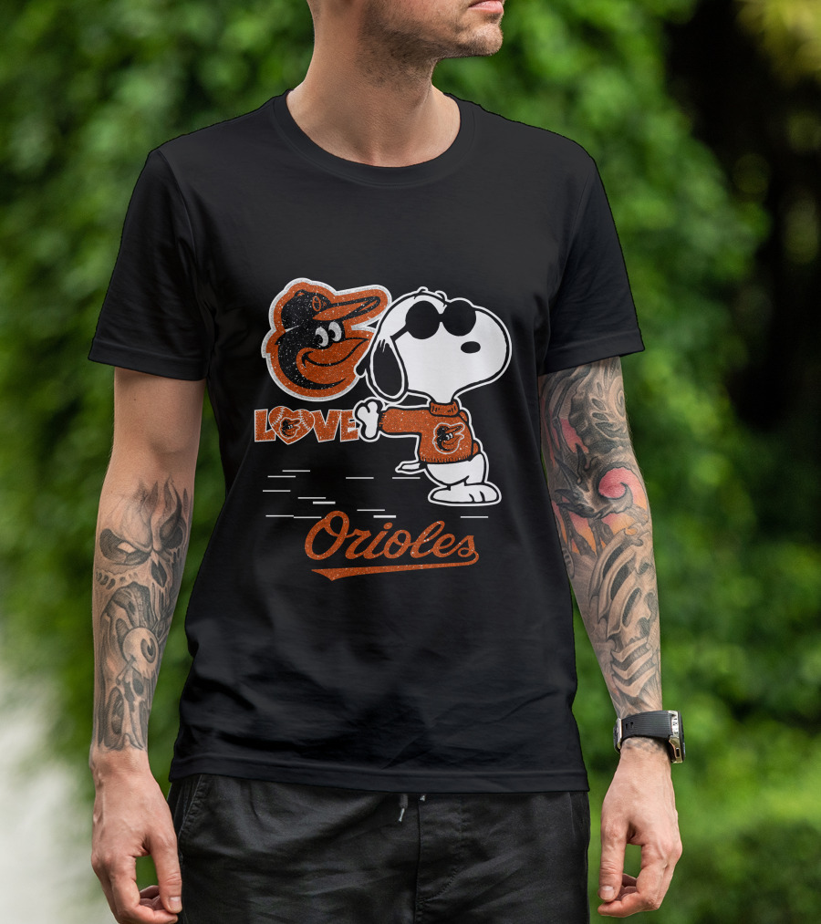 Snoopy Love Orioles Baltimore T-Shirt