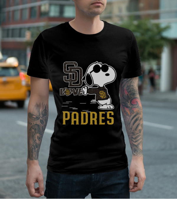 Snoopy Padres Love San Diego Padres T-Shirt