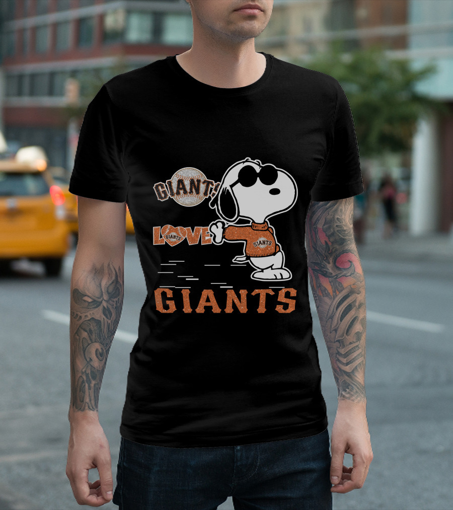 Snoopy Giants Love San Francisco Giants T-Shirt