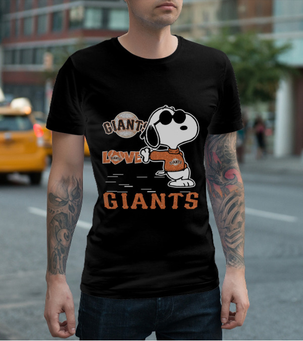 Snoopy Giants Love San Francisco Giants T-Shirt