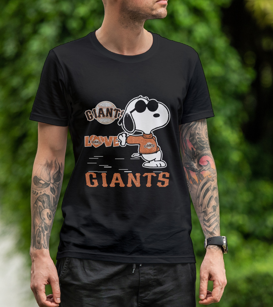 Snoopy Giants Love San Francisco Giants T-Shirt