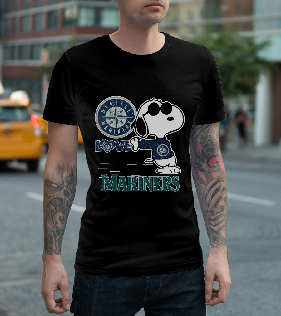 Snoopy Seattle Mariners Love T-Shirt