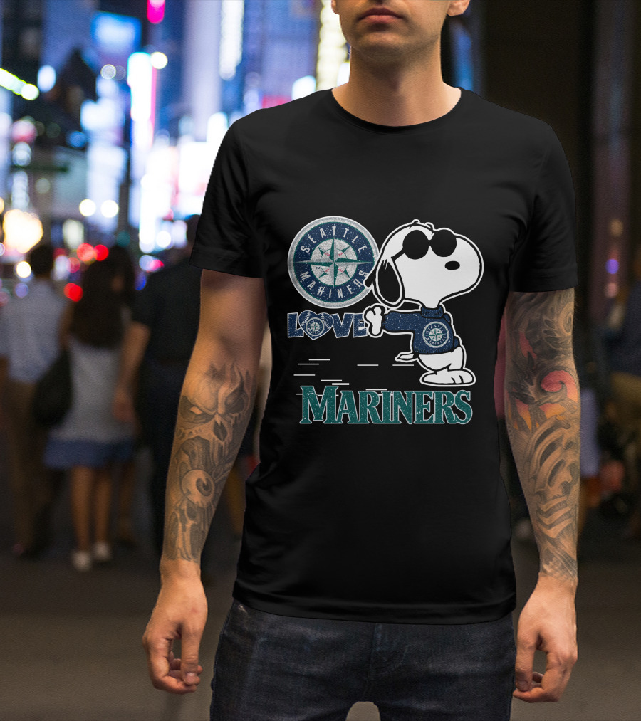 Snoopy Seattle Mariners Love T-Shirt