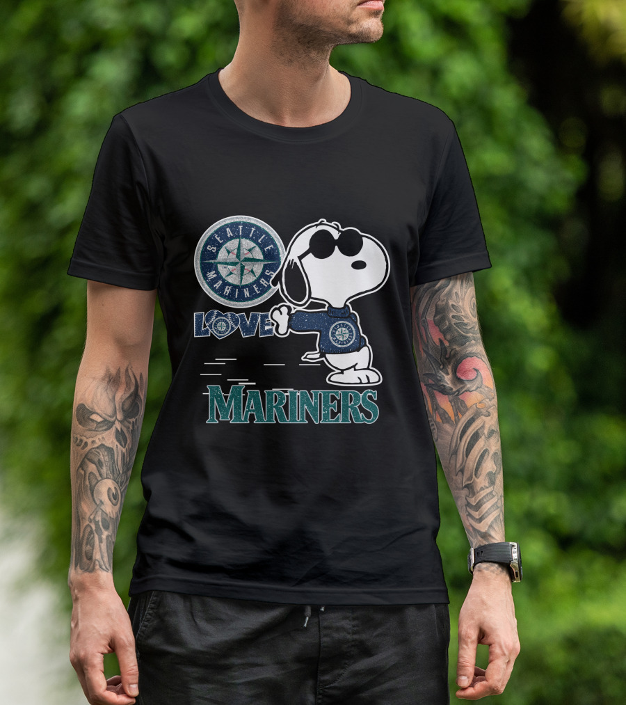 Snoopy Seattle Mariners Love T-Shirt
