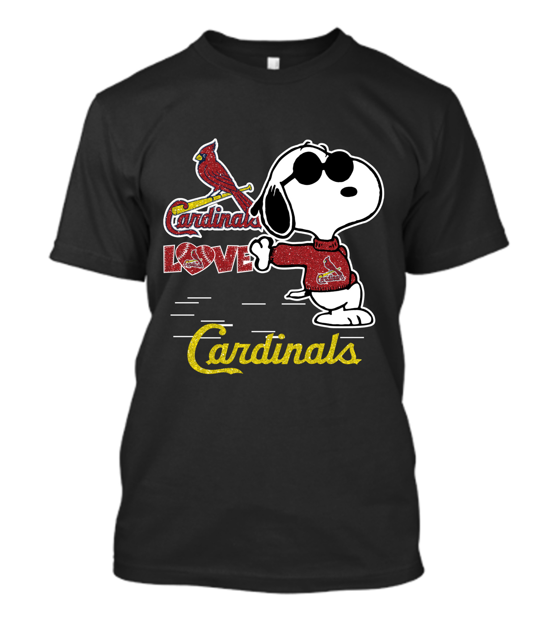 Snoopy Cardinals Love St Louis Cardinals T-Shirt