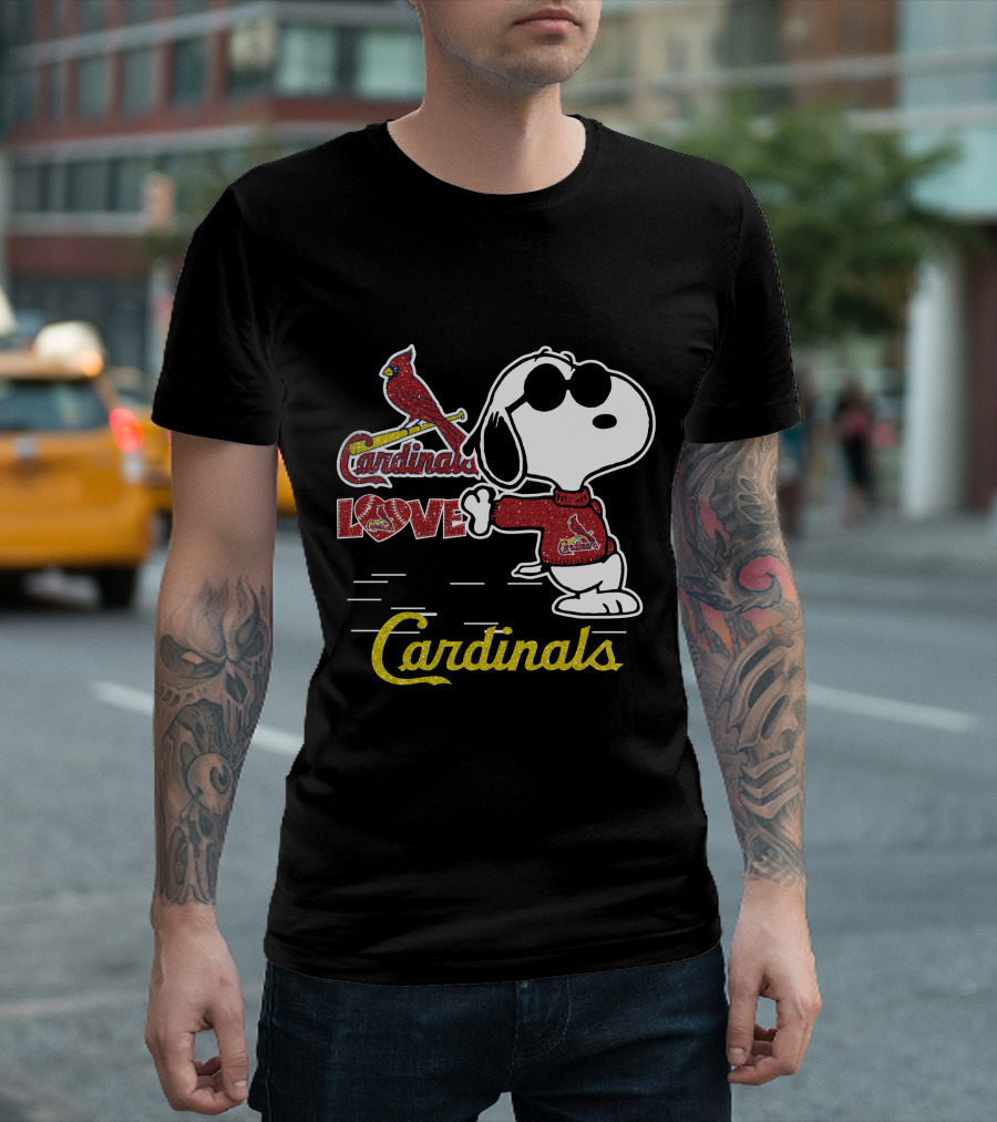 Snoopy Cardinals Love St Louis Cardinals T-Shirt