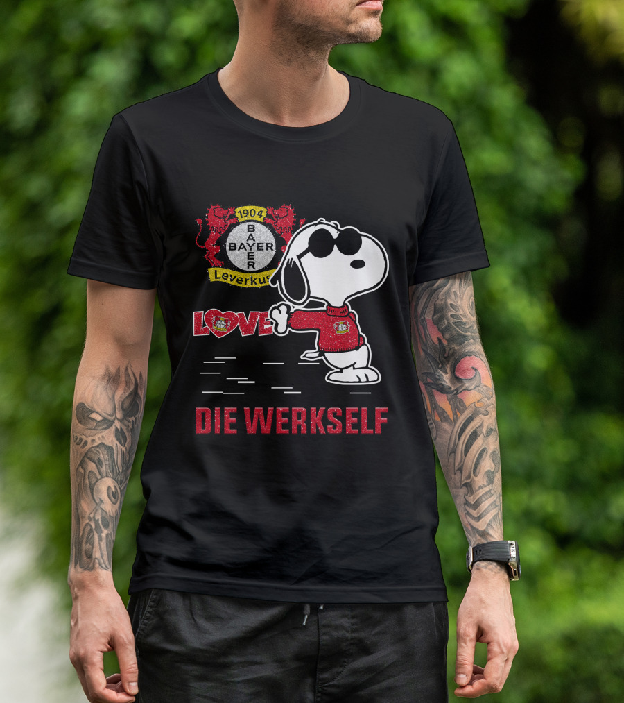 Snoopy Love Bayer 04 Leverkusen Die Werkself T-Shirt