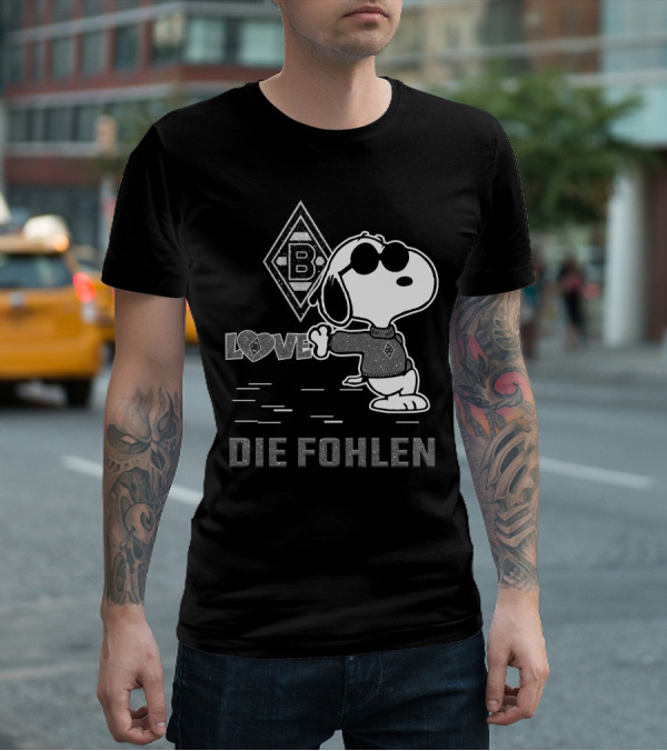 Snoopy Love Borussia Mönchengladbach Die Fohlen T-Shirt