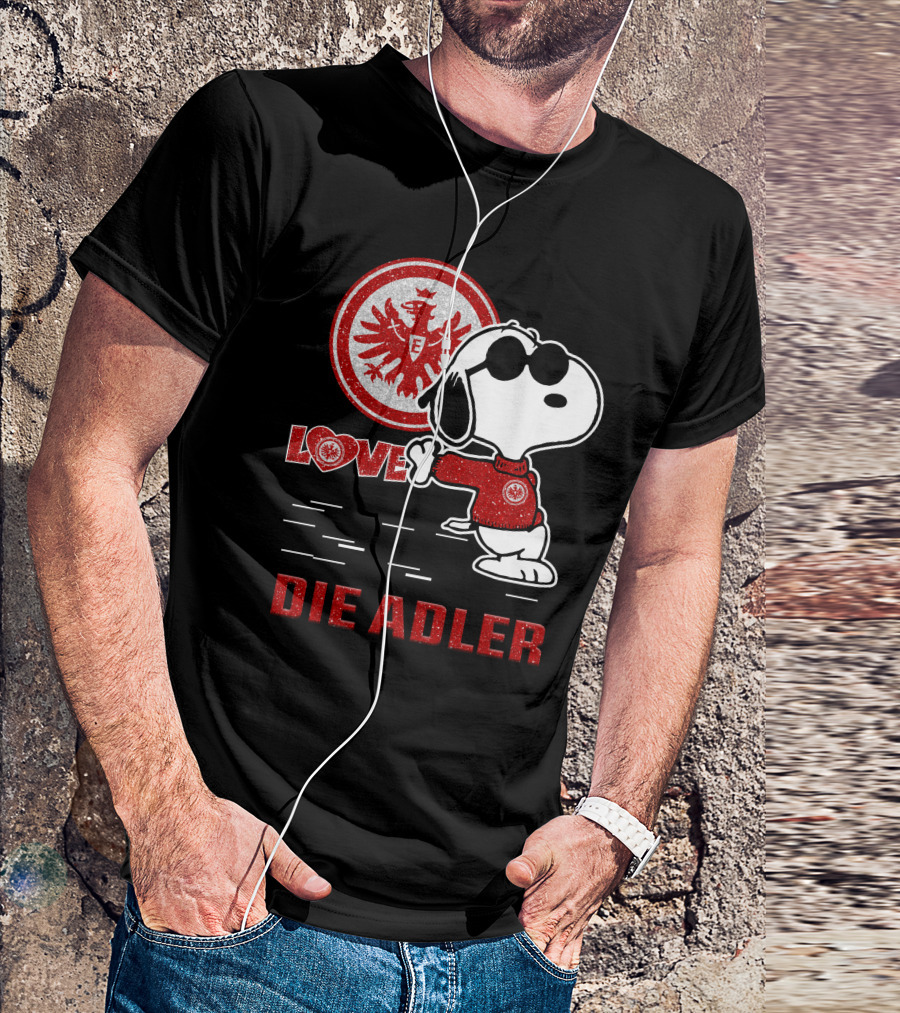 Love Die Adler Snoopy Eintracht Frankfurt T-Shirt