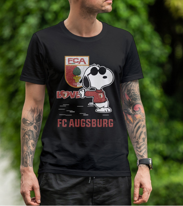 Snoopy FC Augsburg Love FCA 1907 T-Shirt