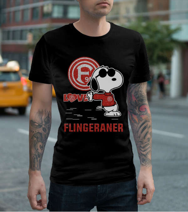 Snoopy Love Fortuna Düsseldorf Flingeraner T-Shirt