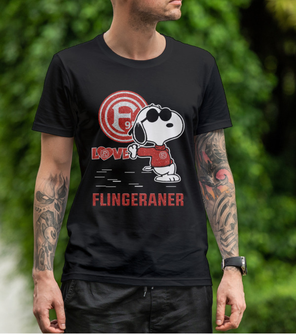 Snoopy Love Fortuna Düsseldorf Flingeraner T-Shirt