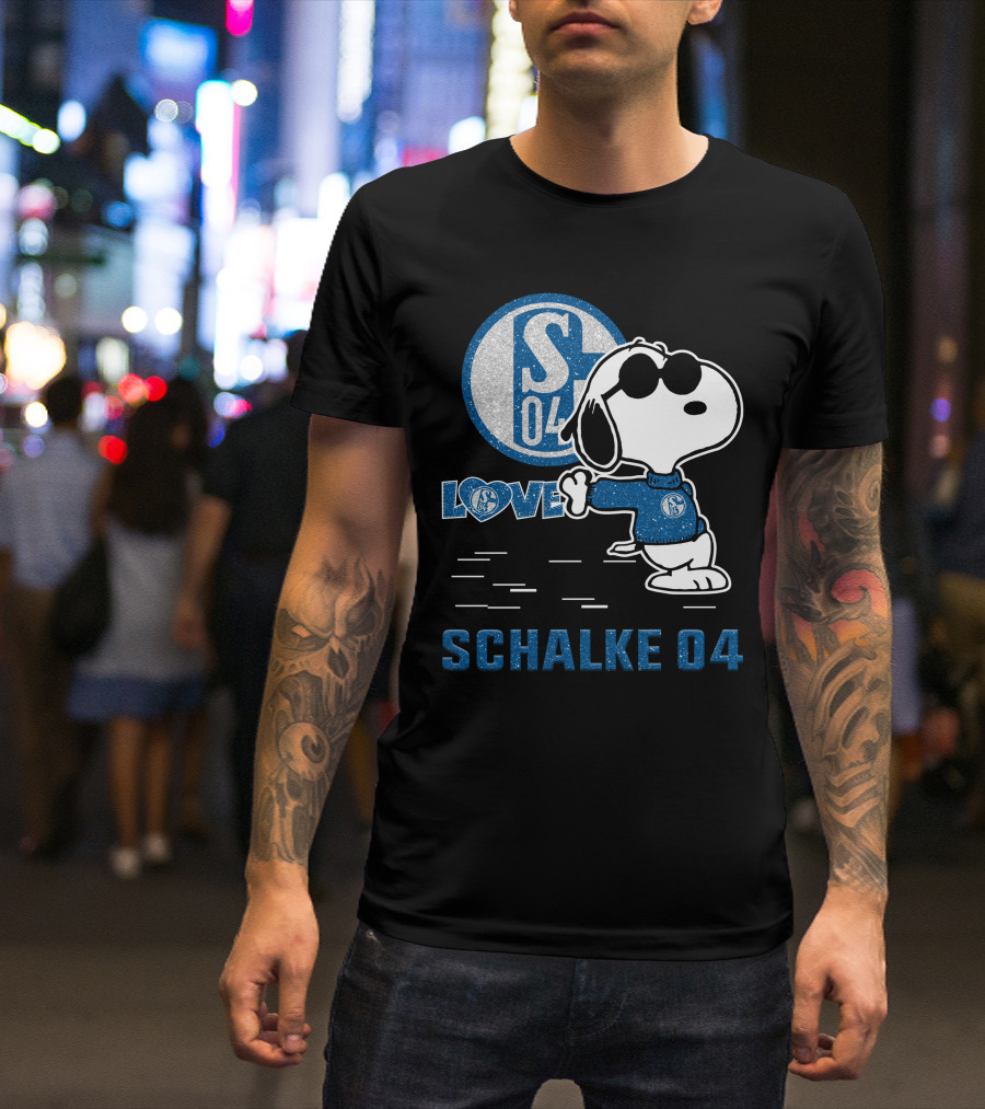 Snoopy Love Schalke 04 S04 Fan Collection T-Shirt