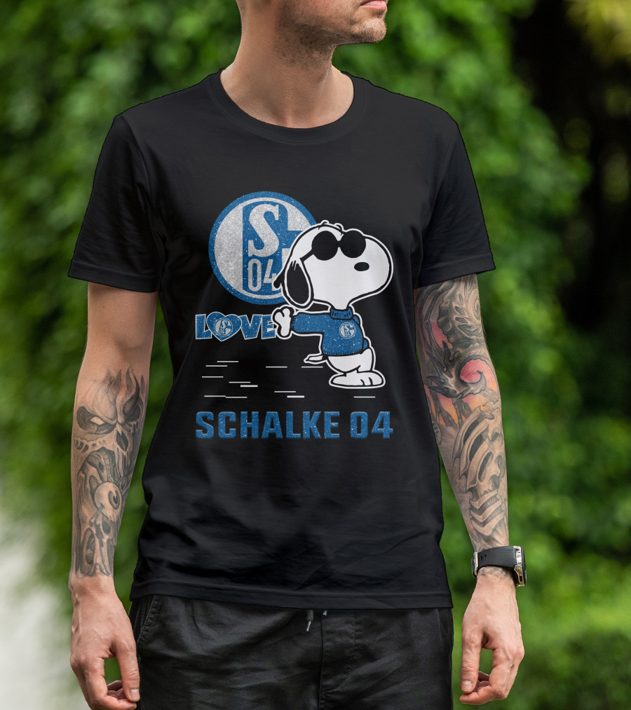 Snoopy Love Schalke 04 S04 Fan Collection T-Shirt