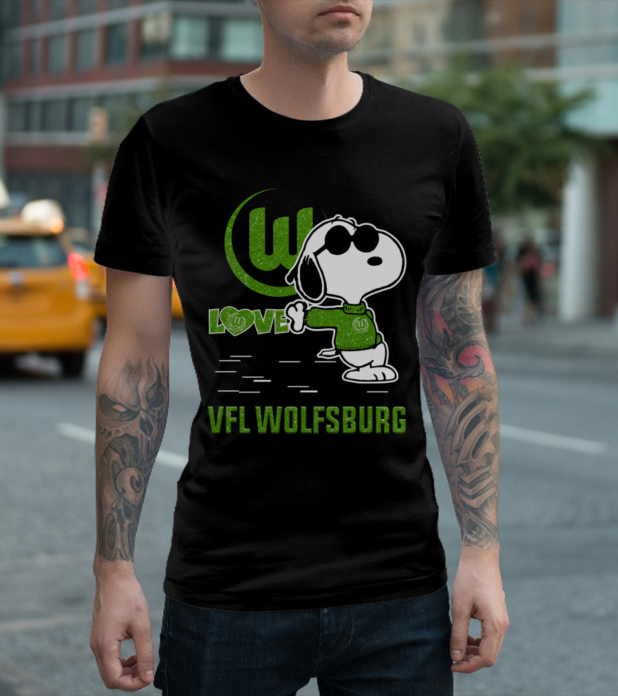Snoopy Love VfL Wolfsburg Football Passion T-Shirt