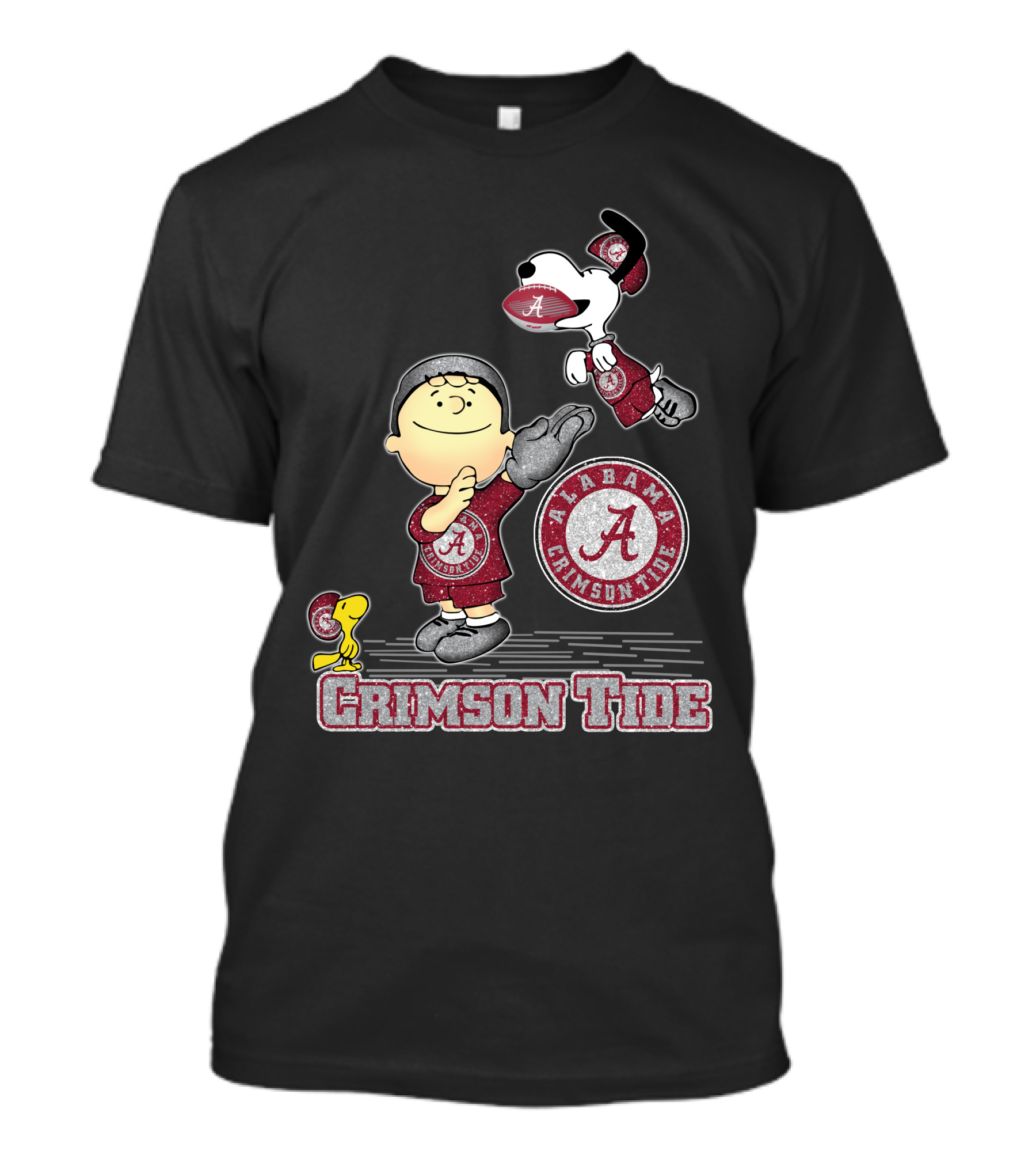 Snoopy And Woodstock Celebrate Alabama Crimson Tide Football T-Shirt