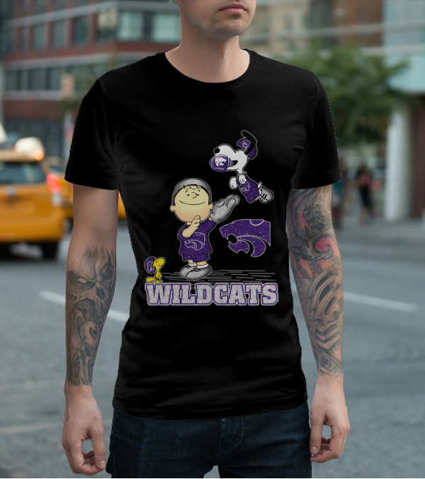 Snoopy Wildcats Kansas State Peanuts Sports T-Shirt