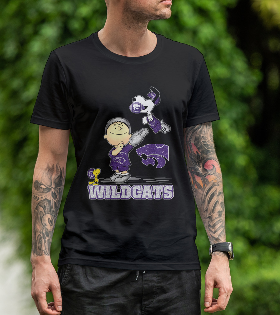 Snoopy Wildcats Kansas State Peanuts Sports T-Shirt