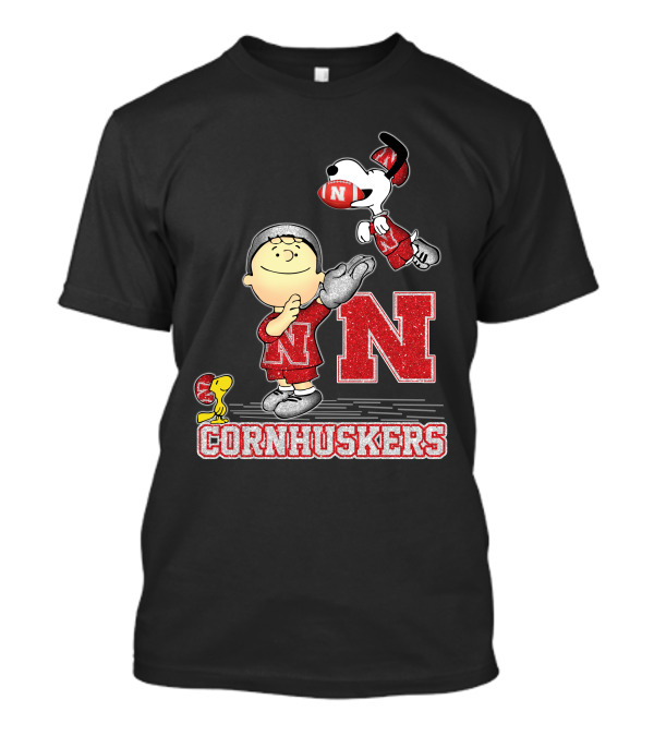 Cornhuskers Snoopy And Friends Nebraska Football N Team Spirit T-Shirt