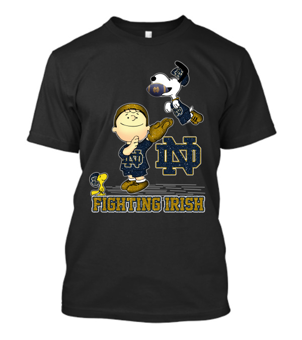 Snoopy Notre Dame Fighting Irish Peanuts Football Team Spirit T-Shirt