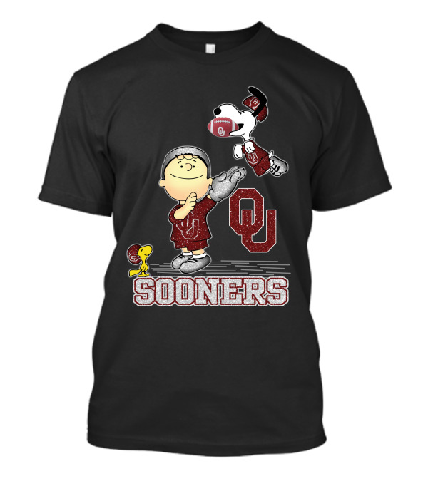 Snoopy OU Sooners Peanuts Football Fan T-Shirt