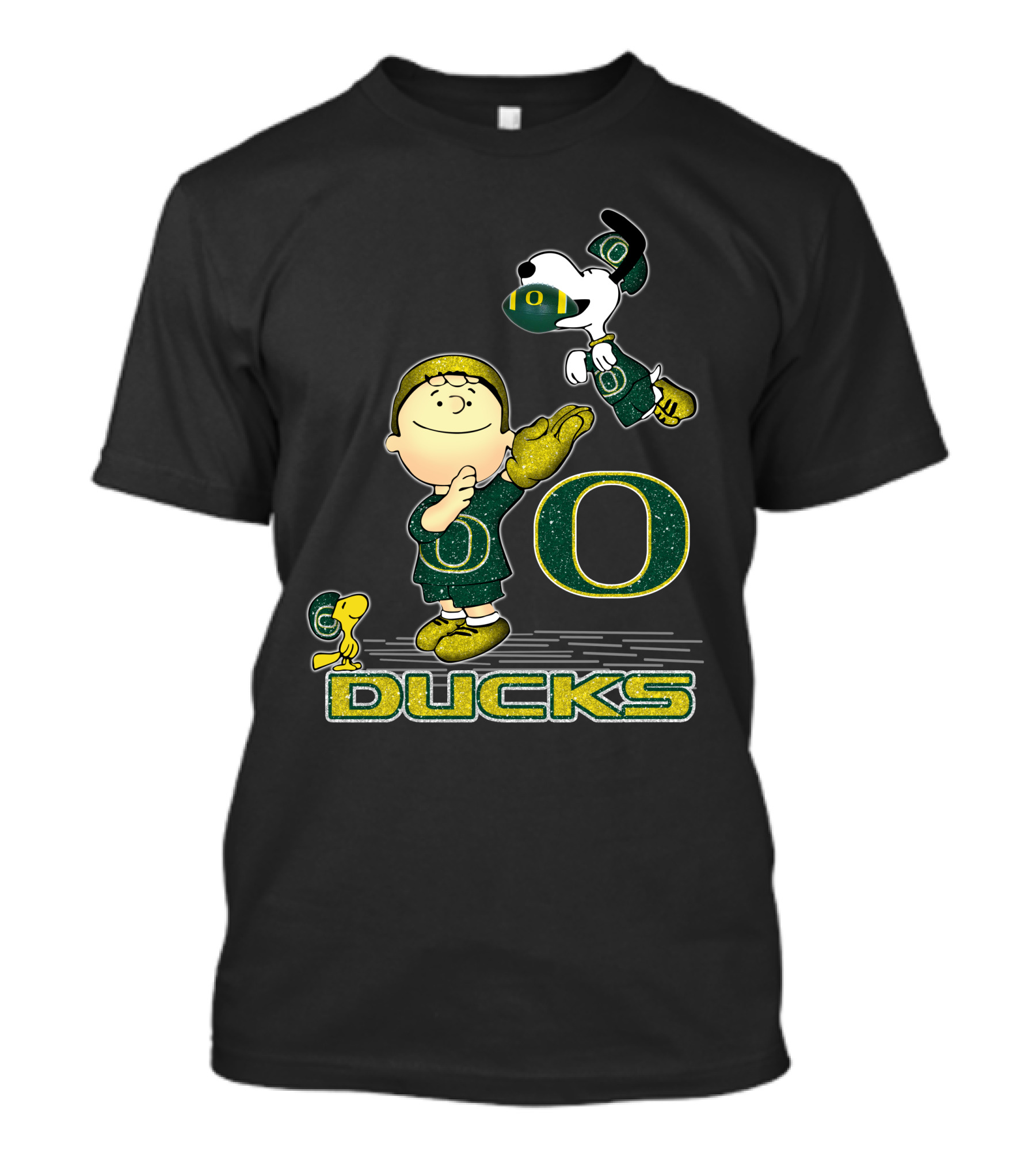 Snoopy And Woodstock Celebrate Oregon Ducks Football With Charlie Brown T-Shirt