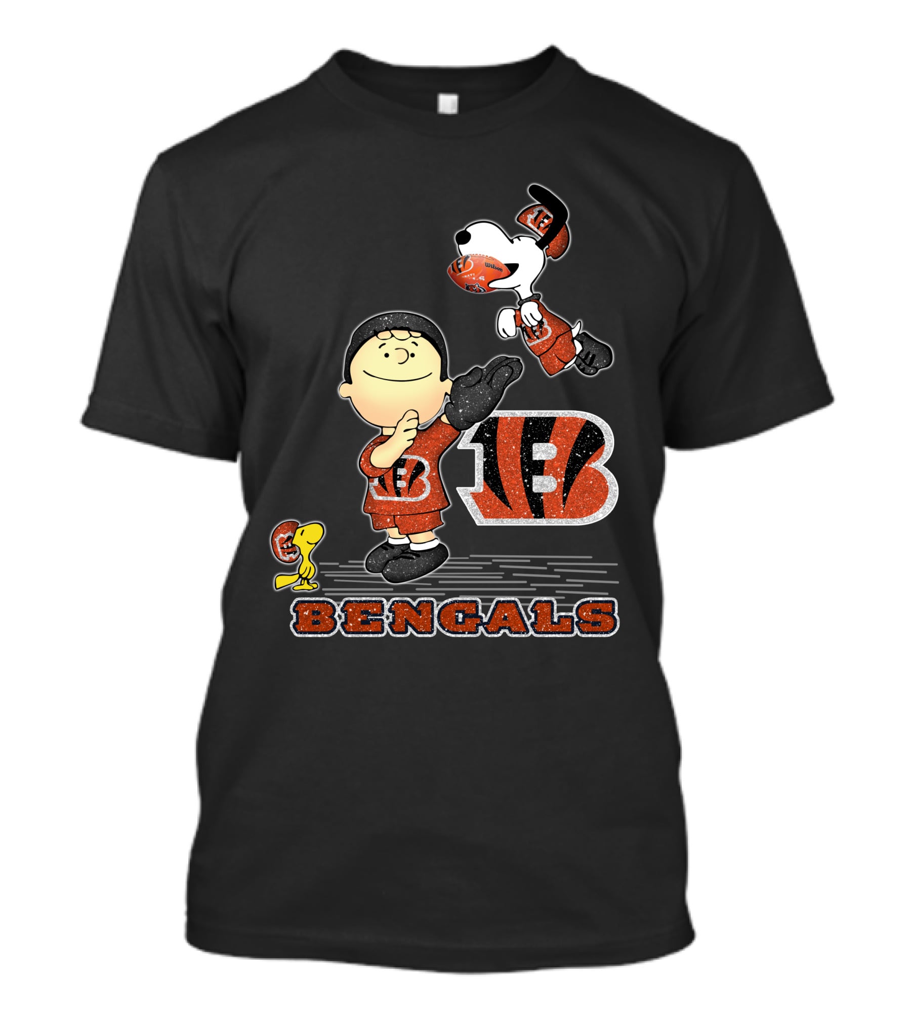 Snoopy And Charlie Football Cincinnati Bengals T-Shirt