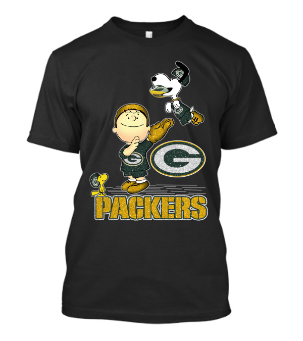 Snoopy And Friends Green Bay Packers Team Spirit T-Shirt