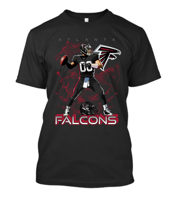 Atlanta Falcons Football Player Action With Helmet T-Shirt
